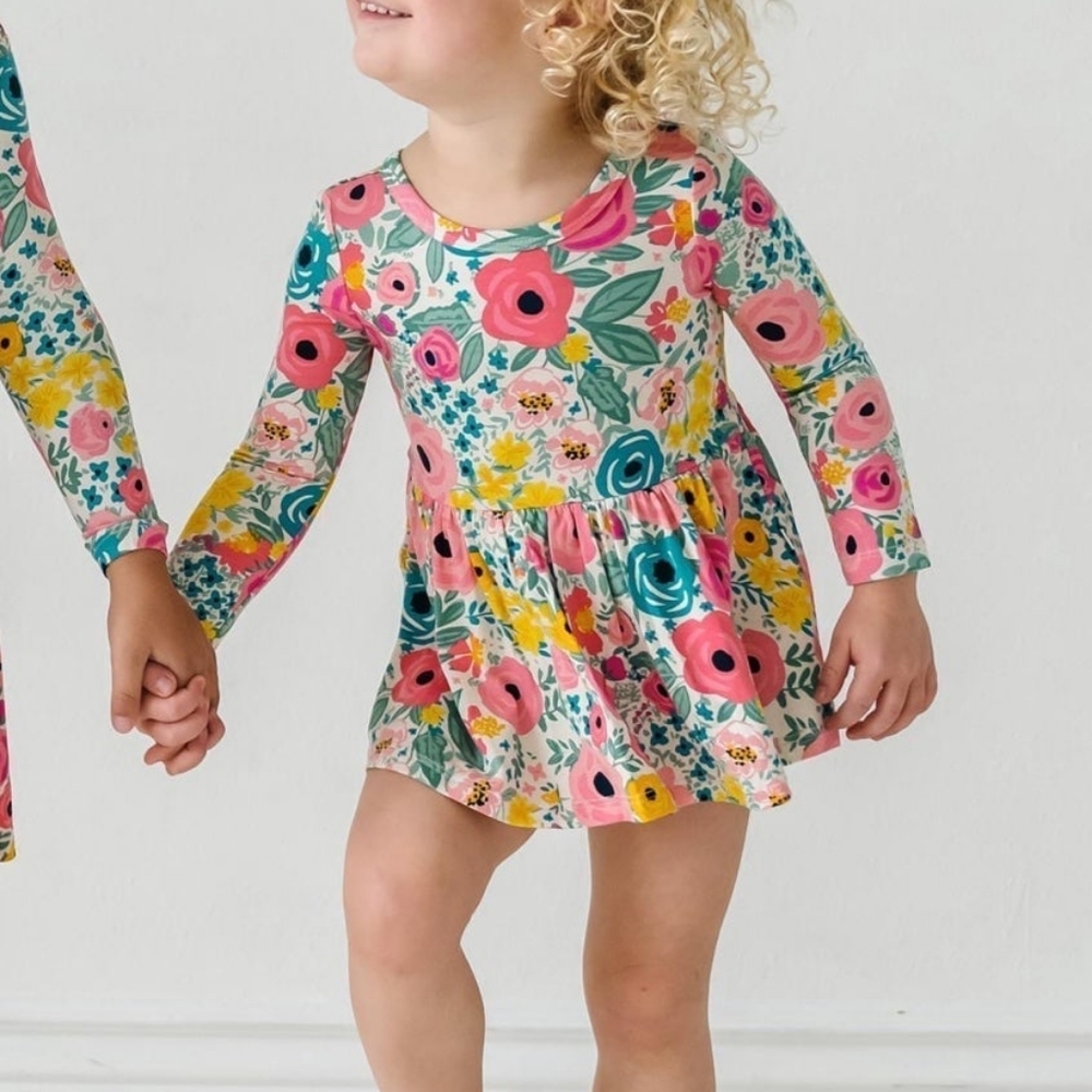 Little Sleepies Secret Garden Twirl Dress With Bodysuit 3-6M NEW NWT NIB